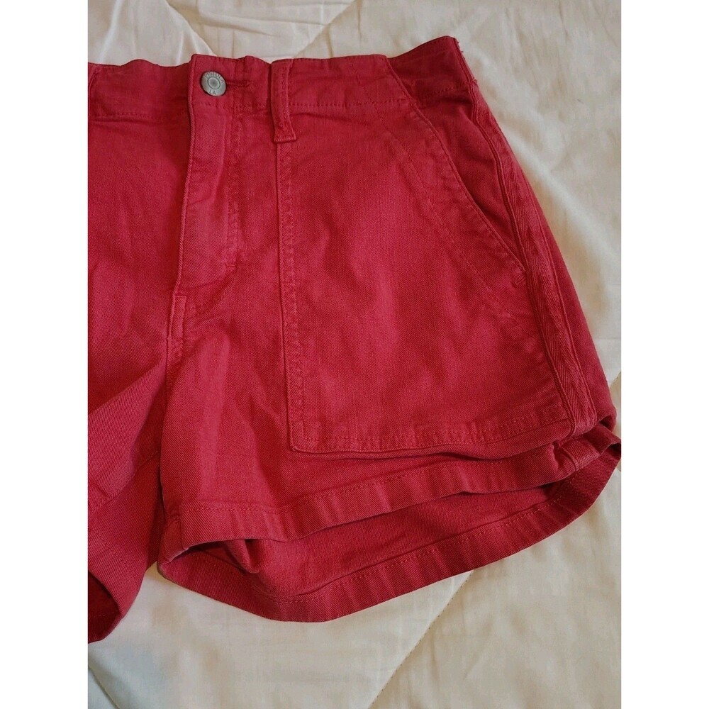 Pistola Red High-Waisted Utility Cargo Shorts Women’s Size 27 - Picture 11 of 11